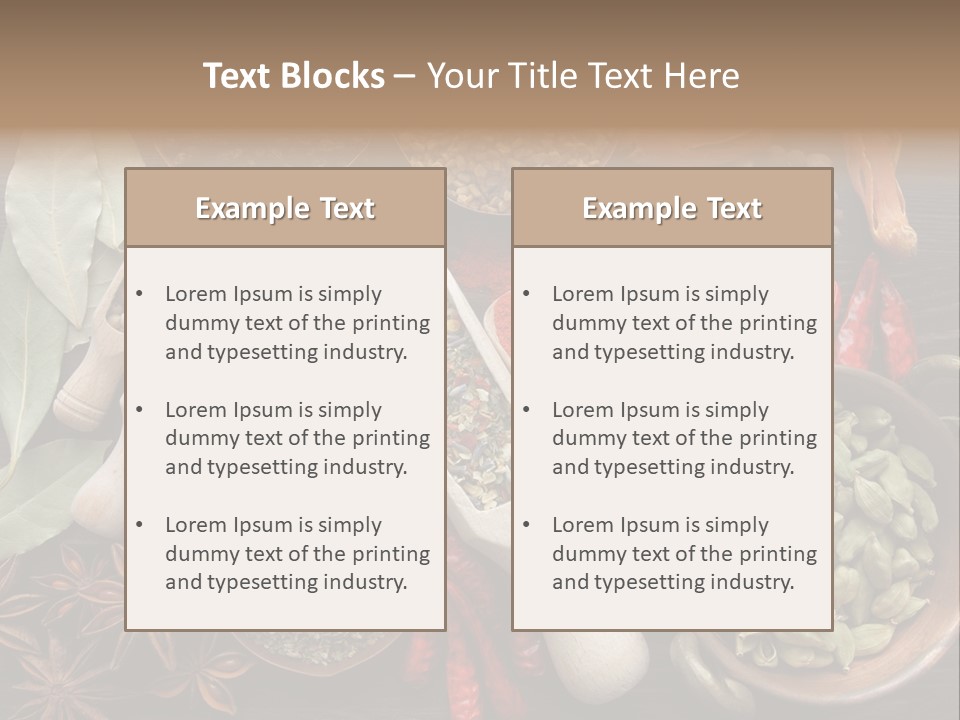 Mace Assortment Cardamon PowerPoint Template