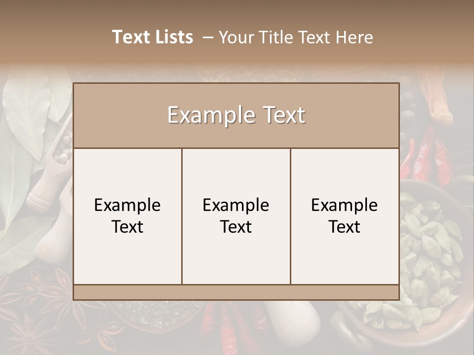 Mace Assortment Cardamon PowerPoint Template