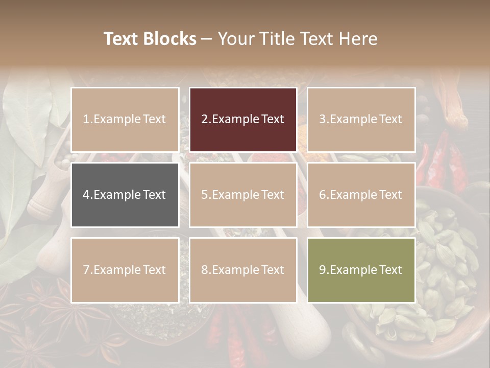 Mace Assortment Cardamon PowerPoint Template