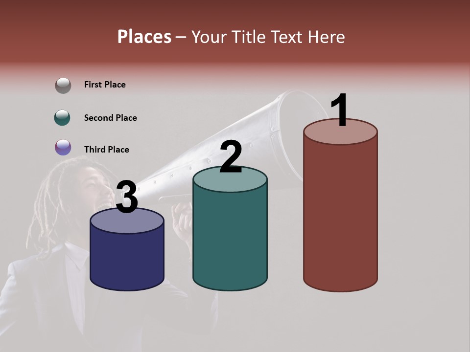 Shout Stubble Young Man PowerPoint Template