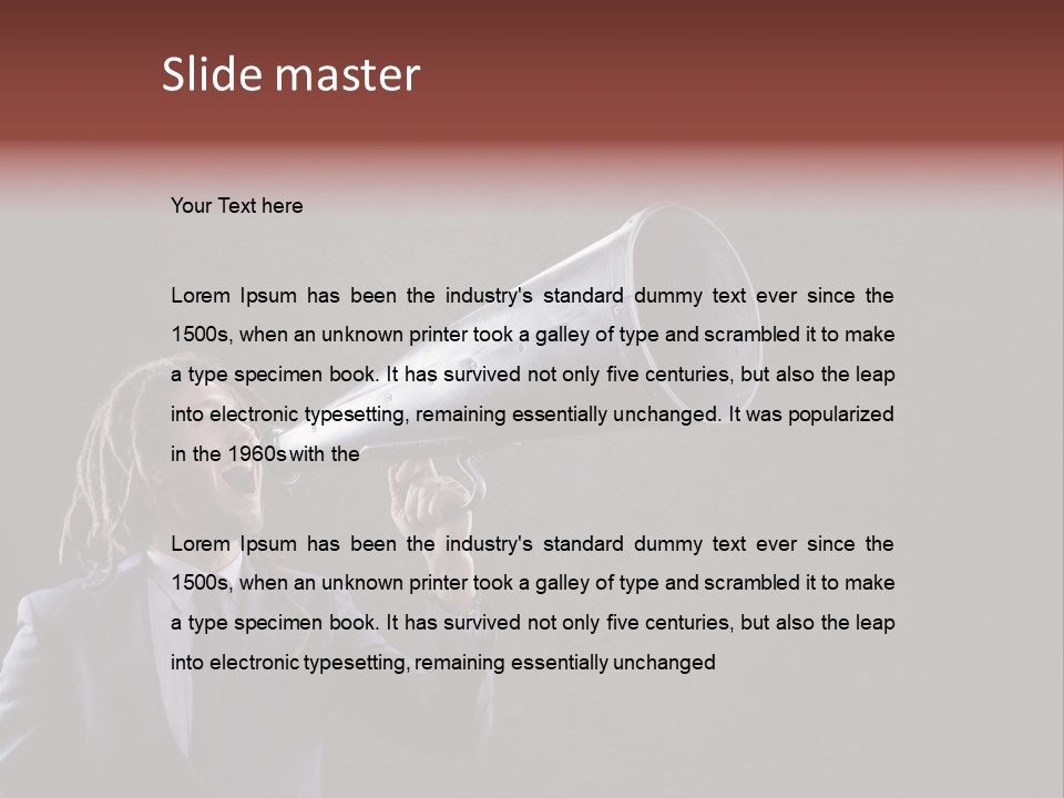 Shout Stubble Young Man PowerPoint Template