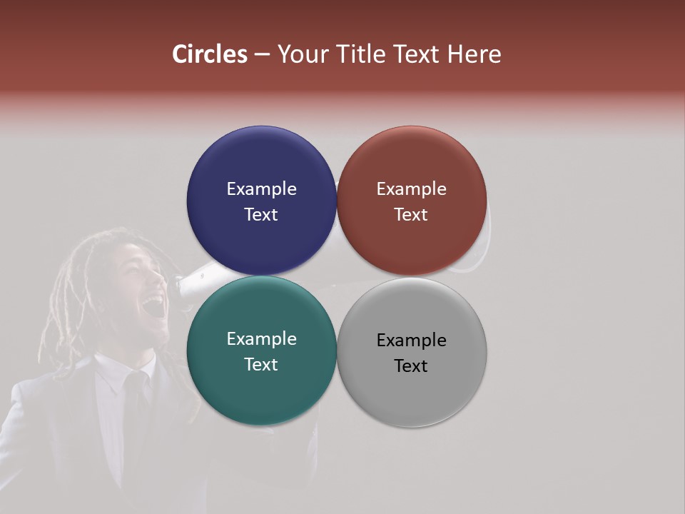 Shout Stubble Young Man PowerPoint Template