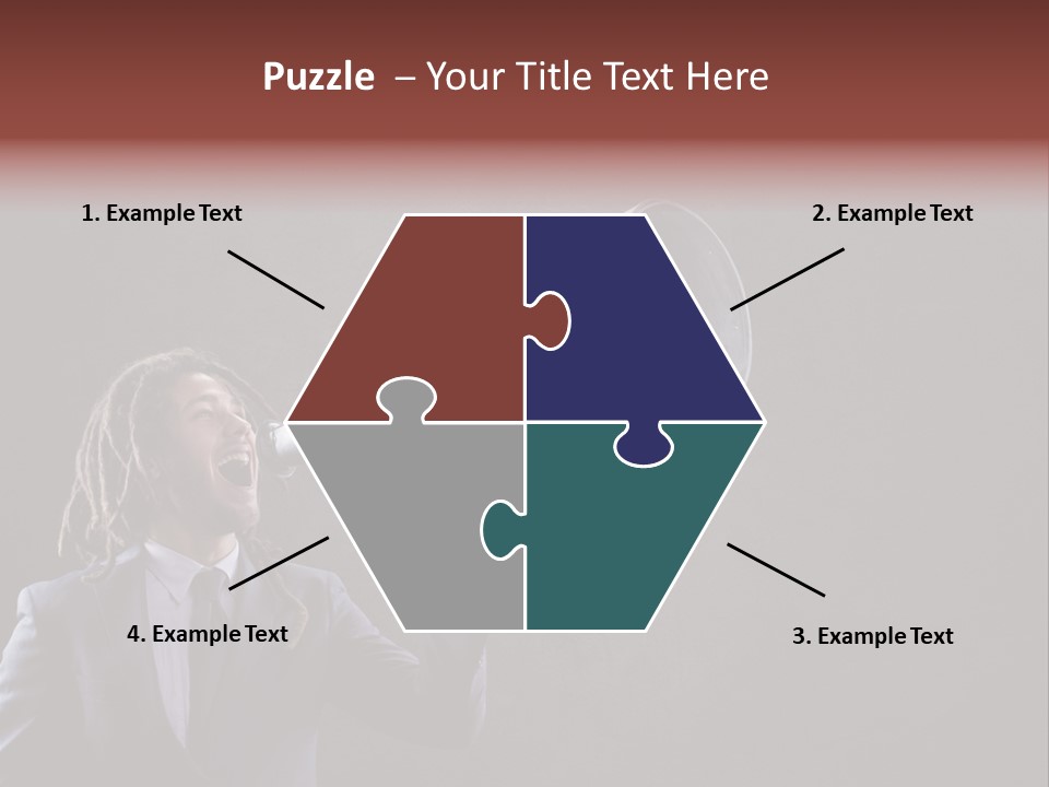 Shout Stubble Young Man PowerPoint Template