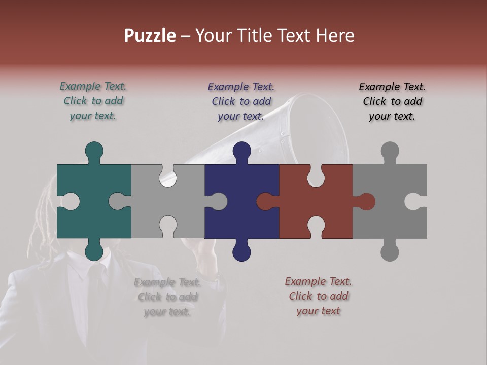 Shout Stubble Young Man PowerPoint Template