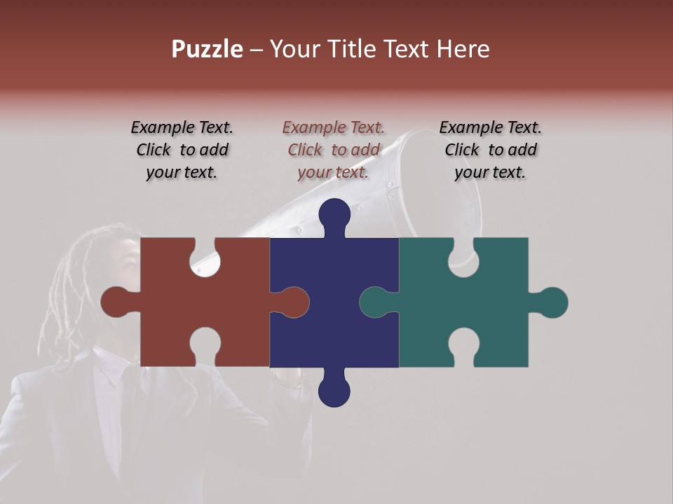 Shout Stubble Young Man PowerPoint Template