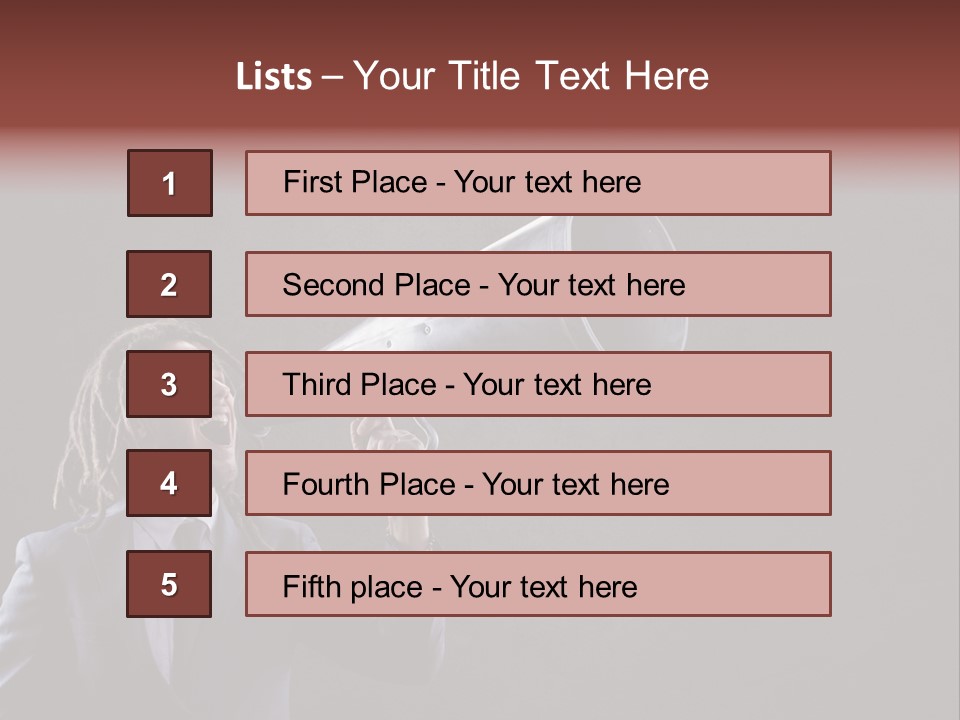 Shout Stubble Young Man PowerPoint Template