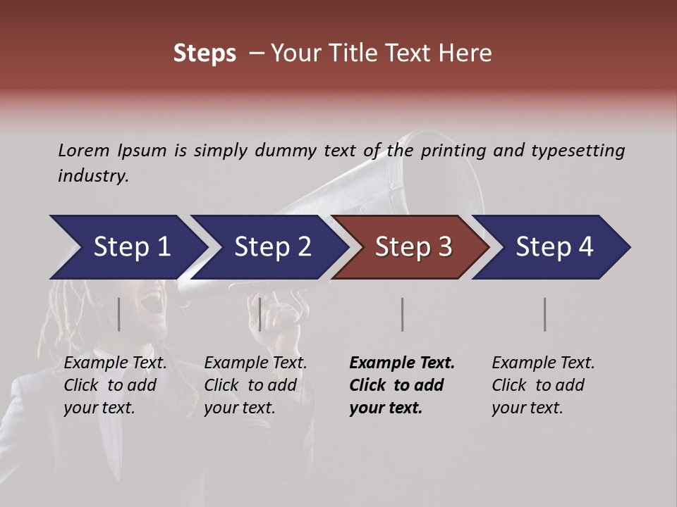 Shout Stubble Young Man PowerPoint Template
