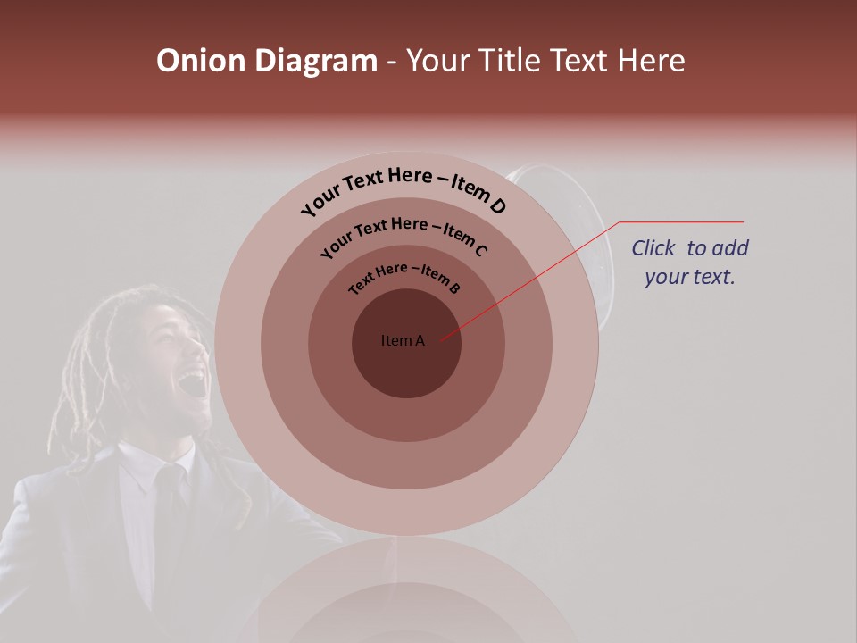 Shout Stubble Young Man PowerPoint Template