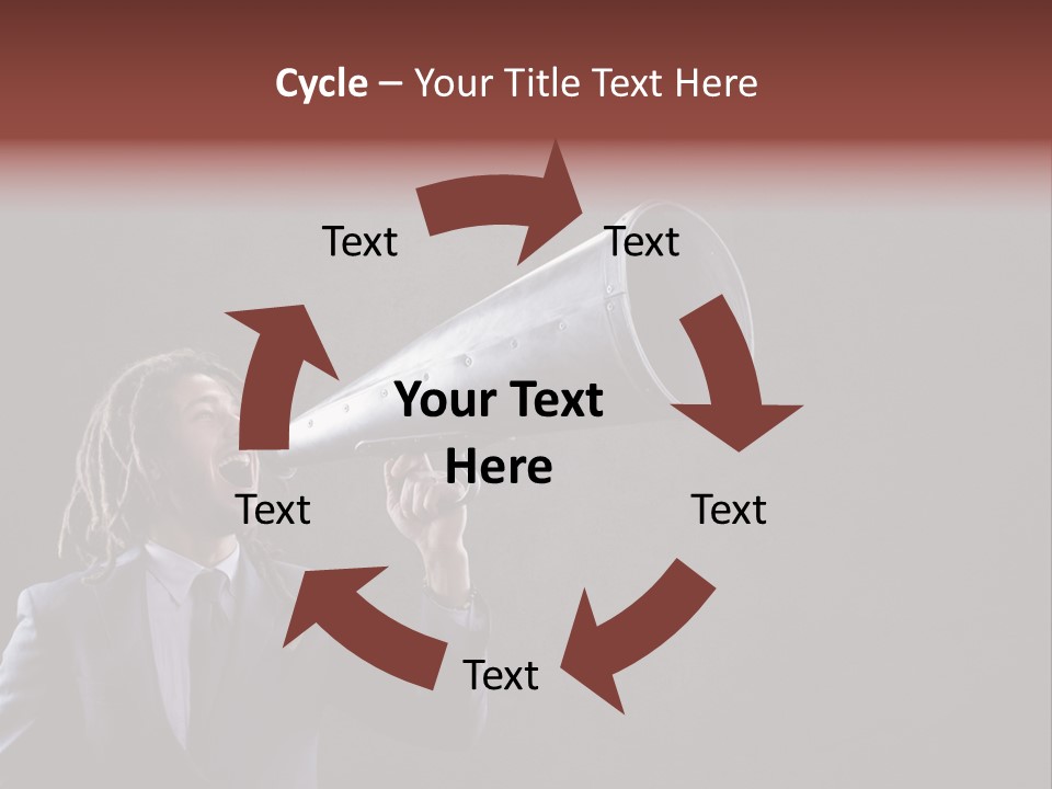Shout Stubble Young Man PowerPoint Template