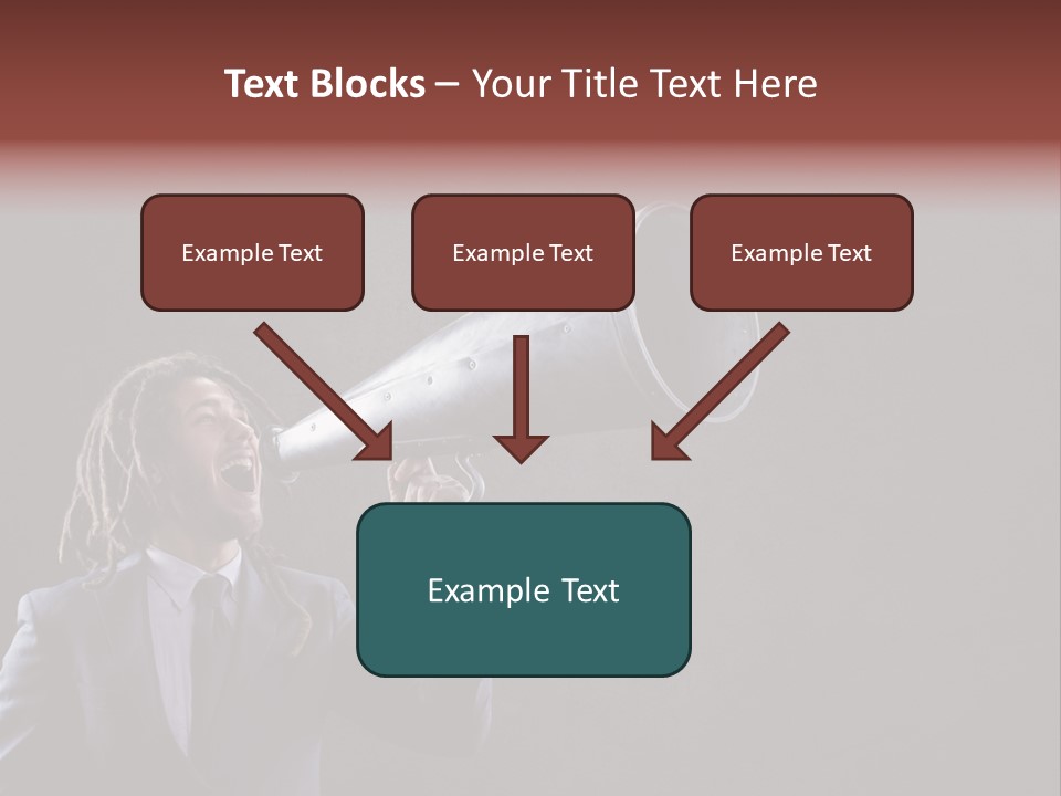 Shout Stubble Young Man PowerPoint Template