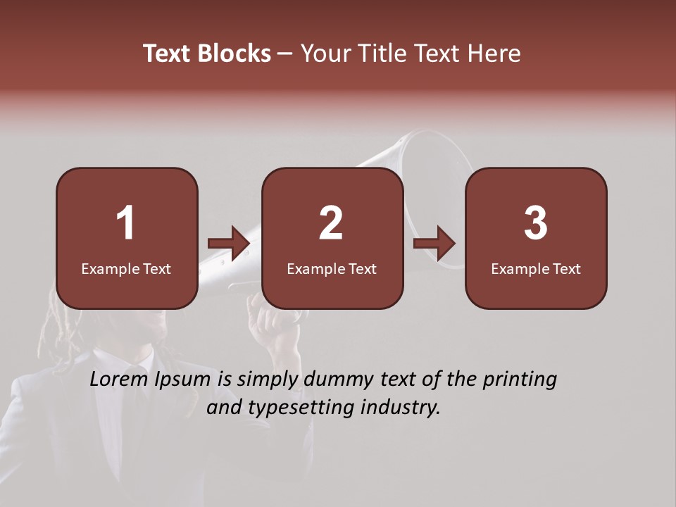 Shout Stubble Young Man PowerPoint Template