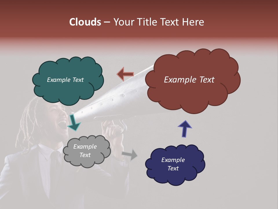 Shout Stubble Young Man PowerPoint Template