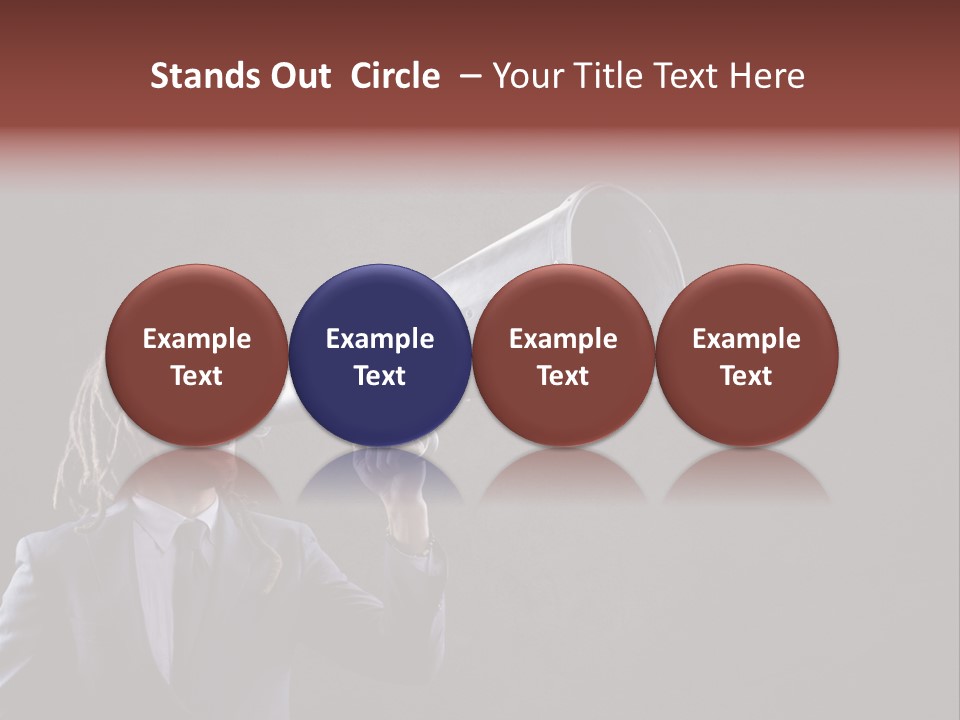 Shout Stubble Young Man PowerPoint Template