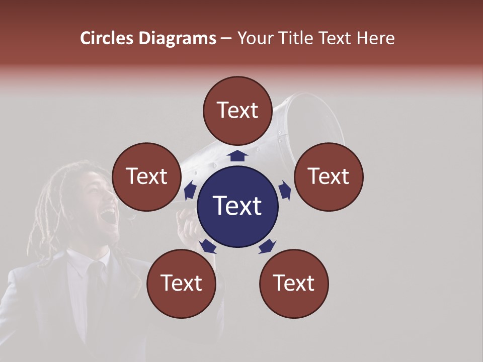 Shout Stubble Young Man PowerPoint Template