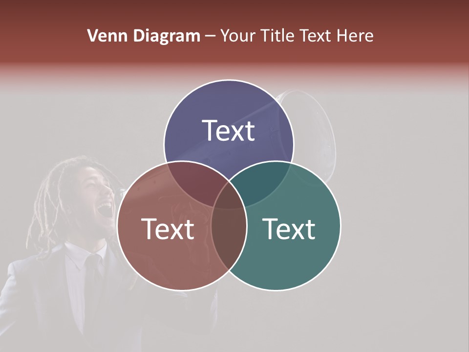 Shout Stubble Young Man PowerPoint Template