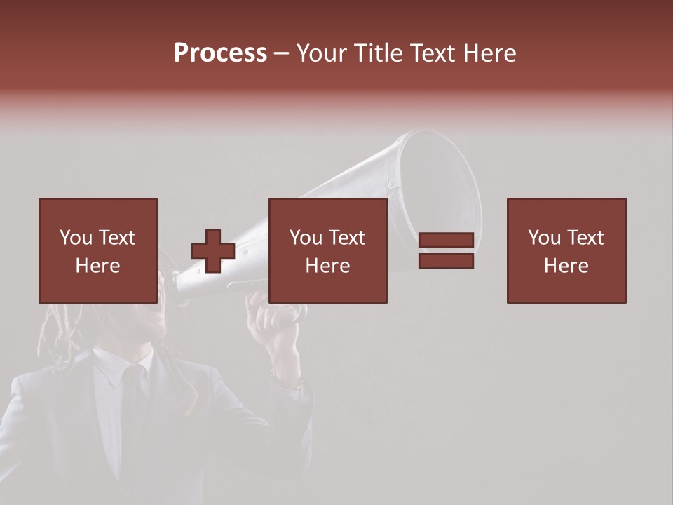 Shout Stubble Young Man PowerPoint Template