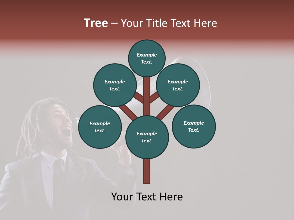 Shout Stubble Young Man PowerPoint Template