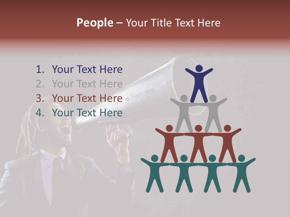 Shout Stubble Young Man PowerPoint Template