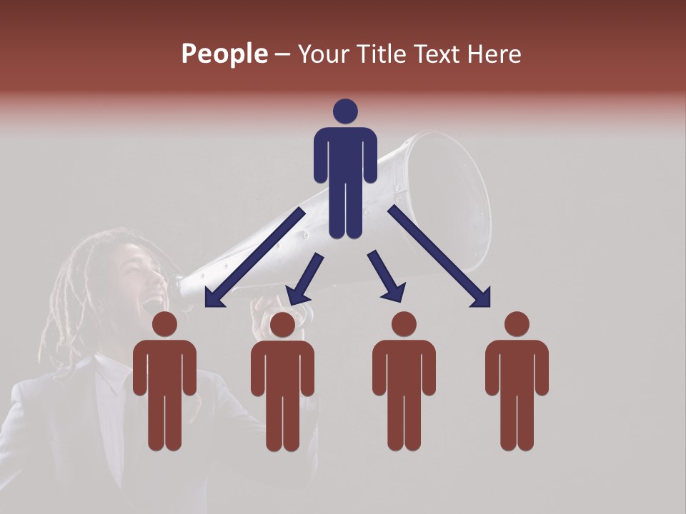 Shout Stubble Young Man PowerPoint Template