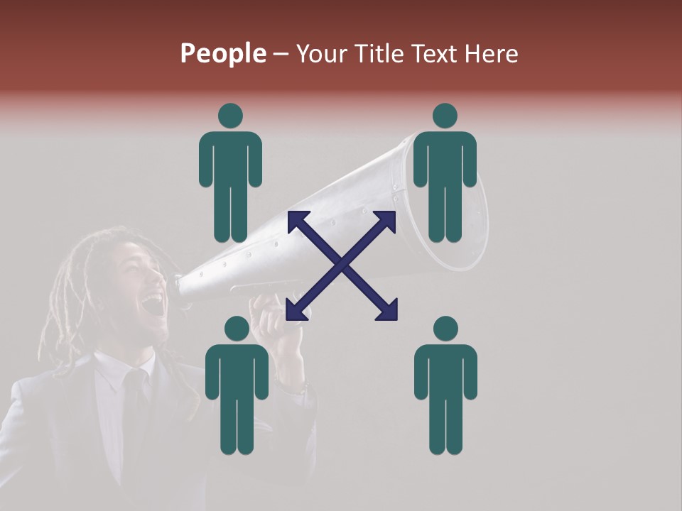 Shout Stubble Young Man PowerPoint Template