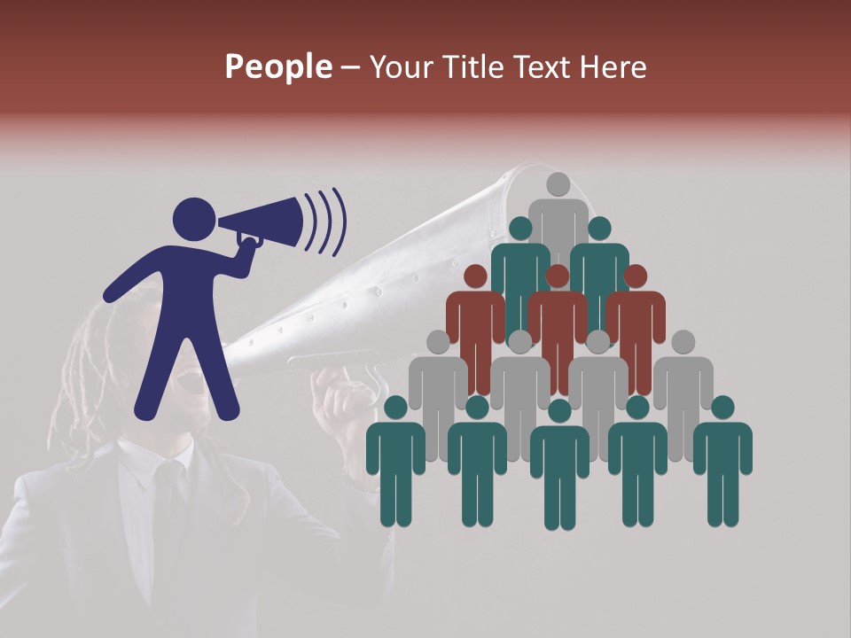 Shout Stubble Young Man PowerPoint Template