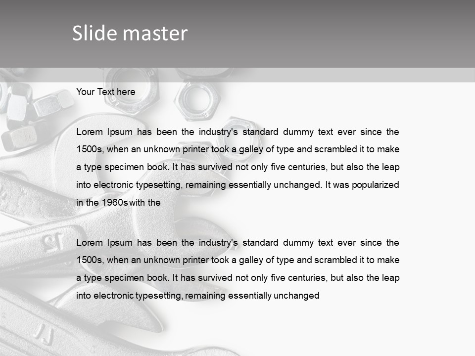 Instrument Metallic Construction PowerPoint Template