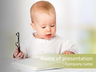 Young Beautiful Close Up PowerPoint Template