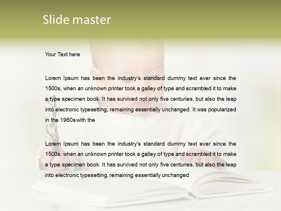 Young Beautiful Close Up PowerPoint Template