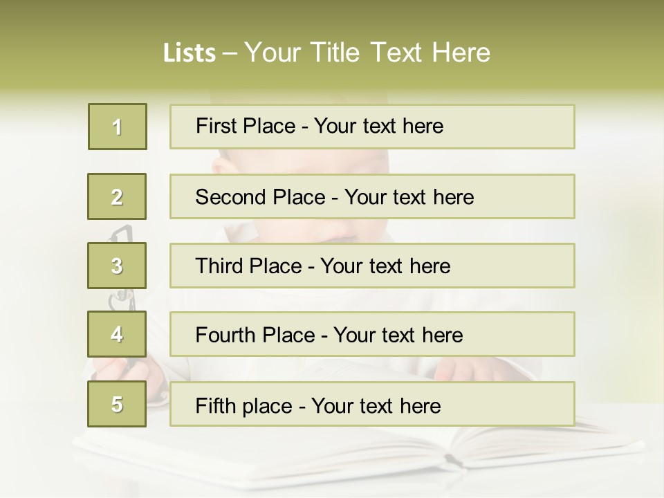 Young Beautiful Close Up PowerPoint Template