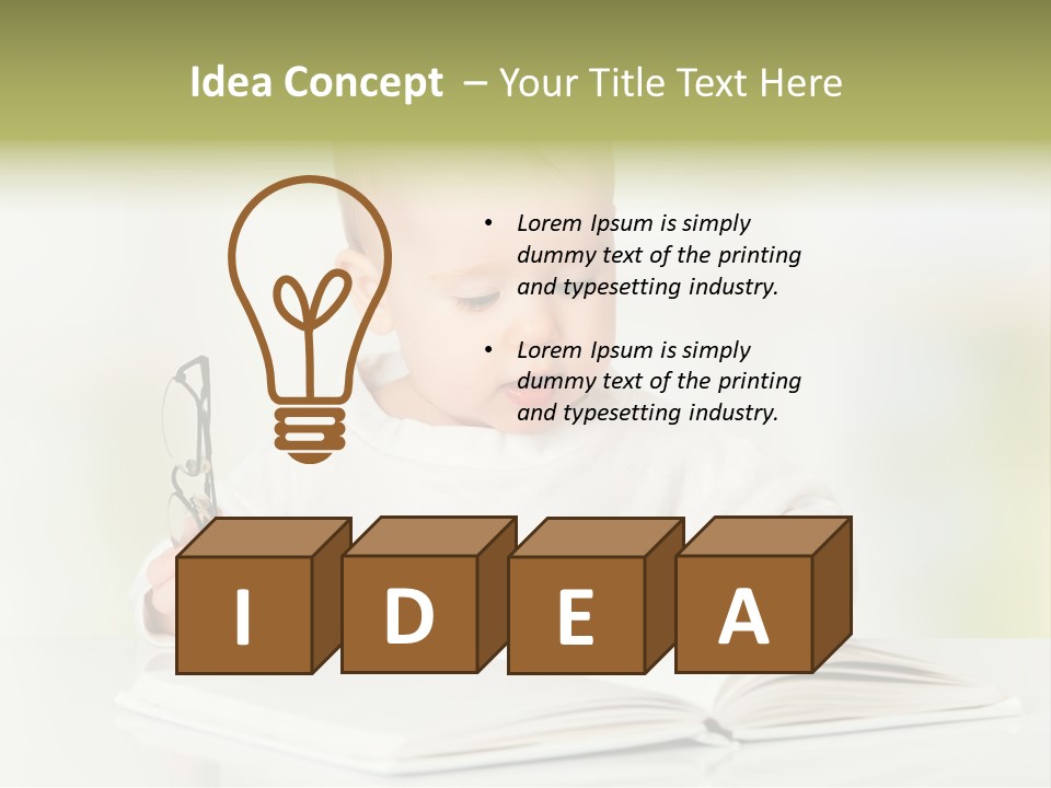 Young Beautiful Close Up PowerPoint Template