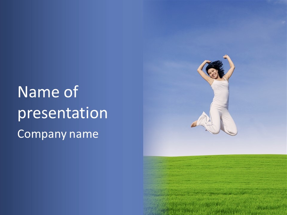 Spring Female Sunny PowerPoint Template