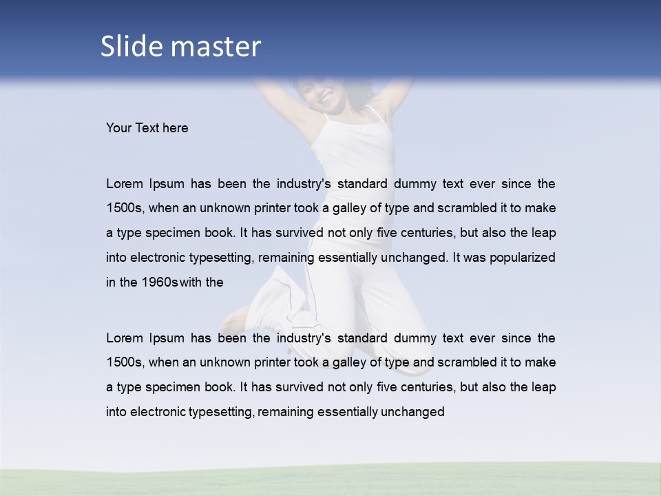 Spring Female Sunny PowerPoint Template