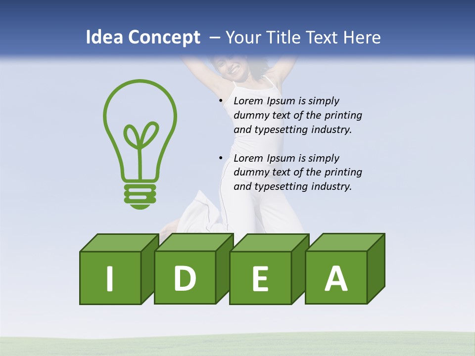 Spring Female Sunny PowerPoint Template