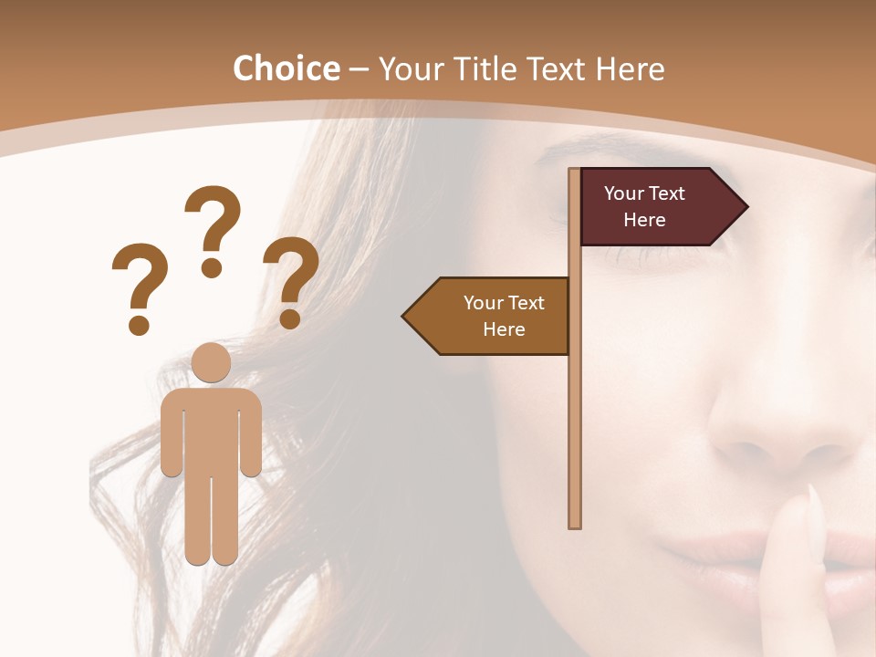 Cut Showing Finger PowerPoint Template