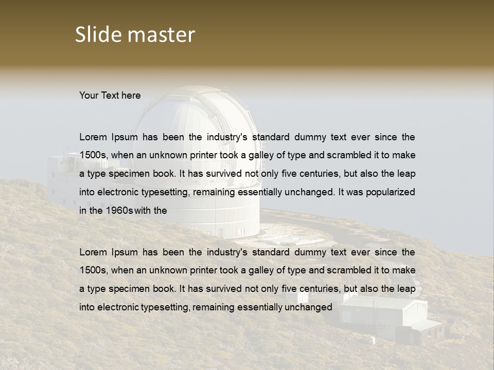 Roque De Los Muchachos Canary Islands Observatory PowerPoint Template