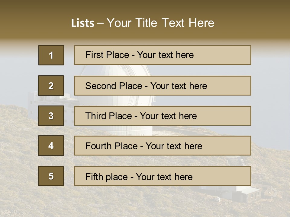 Roque De Los Muchachos Canary Islands Observatory PowerPoint Template