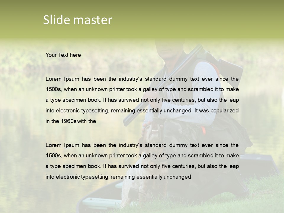 Prepared Kneeling Wood PowerPoint Template