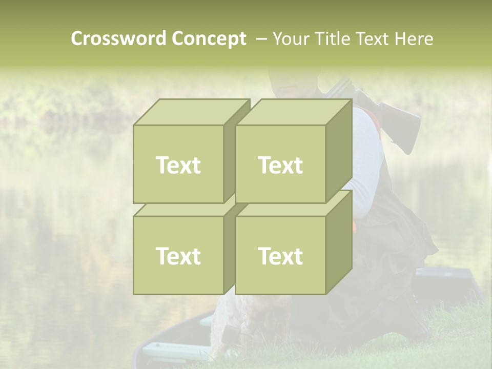 Prepared Kneeling Wood PowerPoint Template