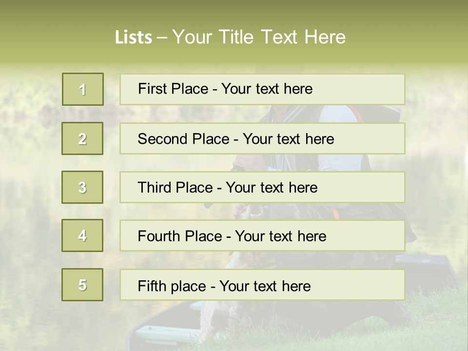 Prepared Kneeling Wood PowerPoint Template