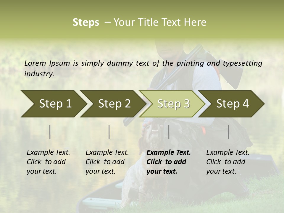 Prepared Kneeling Wood PowerPoint Template