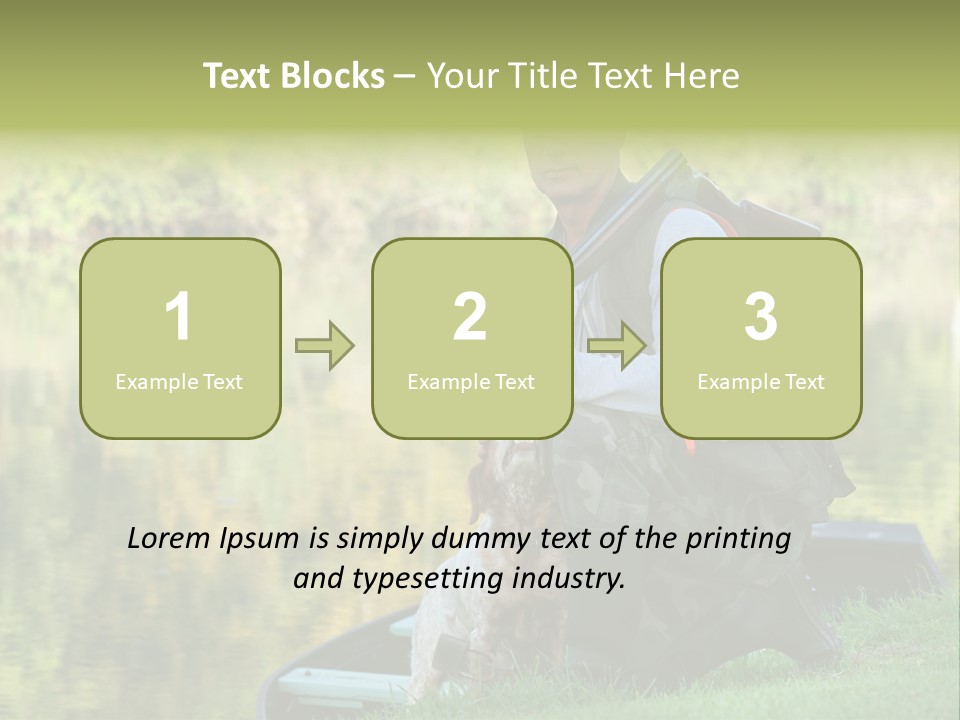 Prepared Kneeling Wood PowerPoint Template