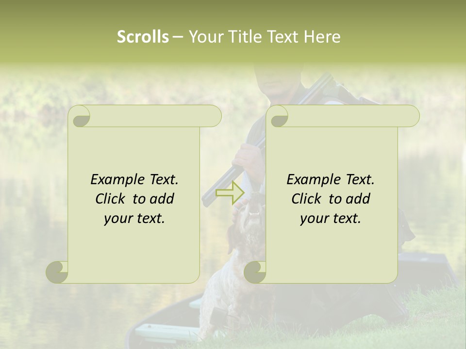 Prepared Kneeling Wood PowerPoint Template