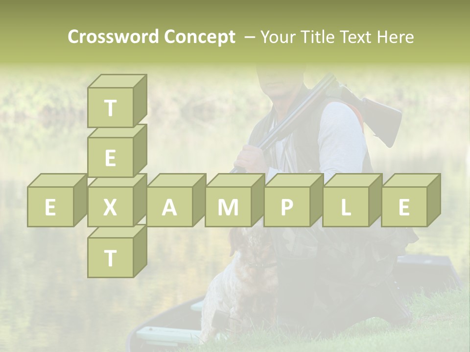 Prepared Kneeling Wood PowerPoint Template