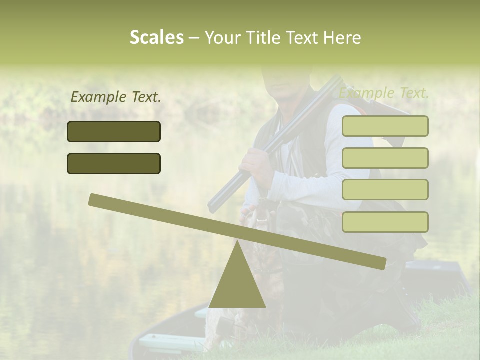 Prepared Kneeling Wood PowerPoint Template