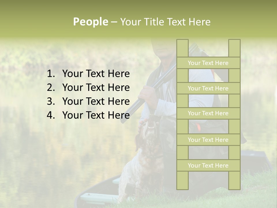 Prepared Kneeling Wood PowerPoint Template