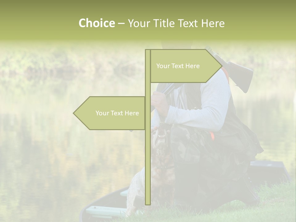 Prepared Kneeling Wood PowerPoint Template