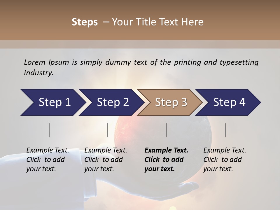 Travel Hand Growth PowerPoint Template
