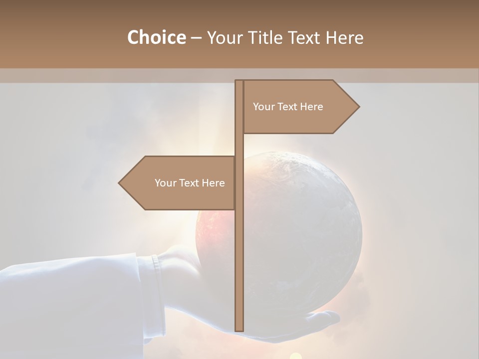 Travel Hand Growth PowerPoint Template