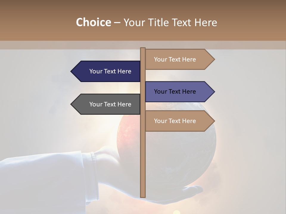 Travel Hand Growth PowerPoint Template