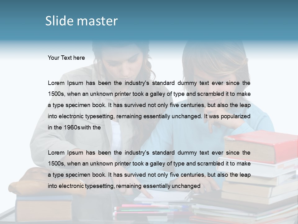 Homework Adolescence Books PowerPoint Template